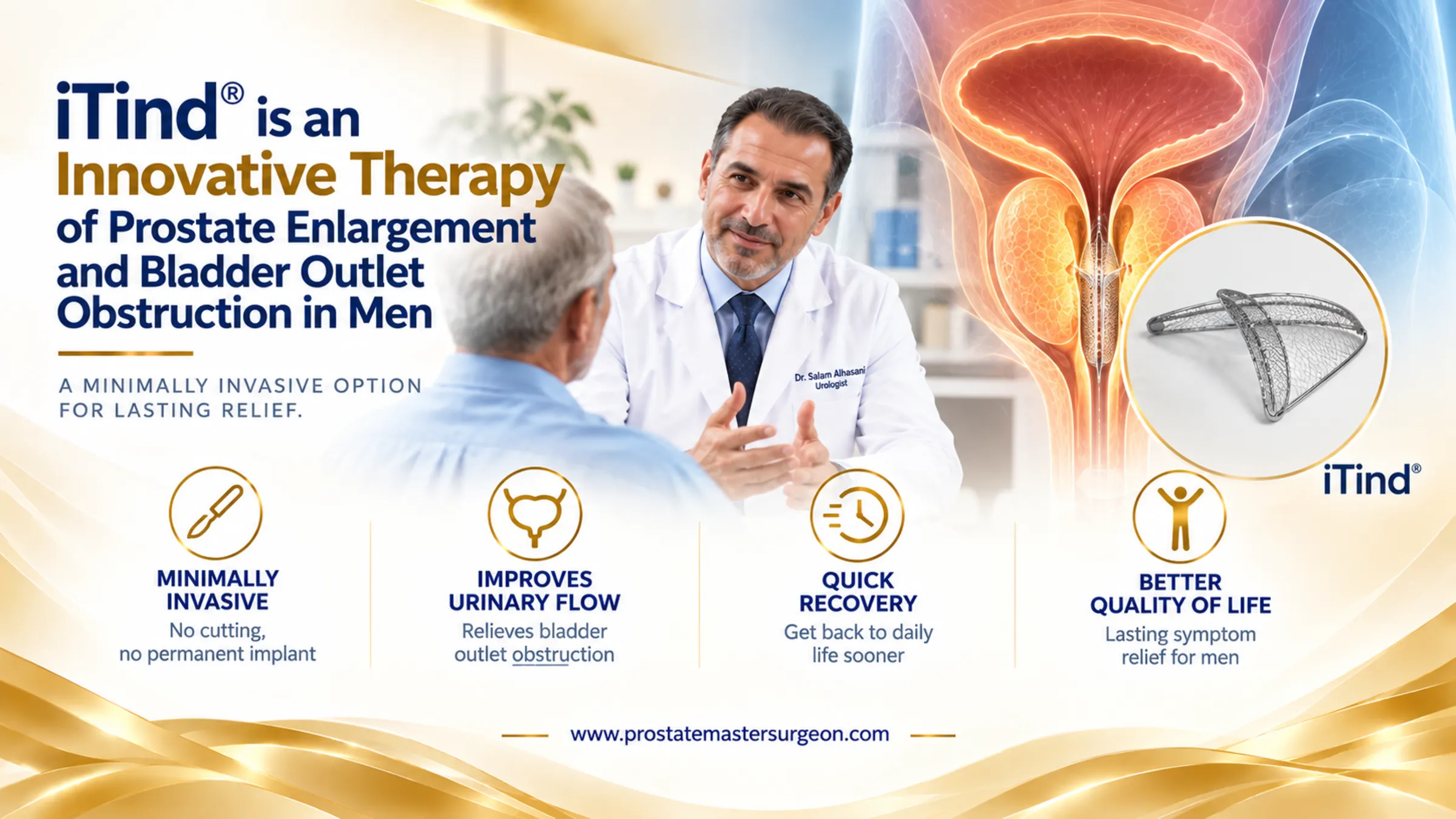 iTind is an Innovative Therapy of Prostate Enlargement and Bladder Outlet Obstruction in Men